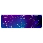 Realistic Night Sky With Constellations Banner and Sign 12  x 4 