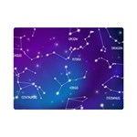 Realistic Night Sky With Constellations Premium Plush Fleece Blanket (Mini)