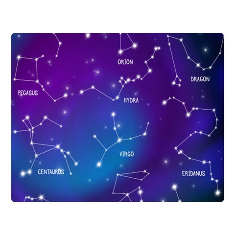 Realistic Night Sky With Constellations Premium Plush Fleece Blanket (Large) from ArtsNow.com 80 x60  Blanket Front
