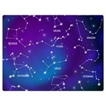 Realistic Night Sky With Constellations Two Sides Premium Plush Fleece Blanket (Extra Small)