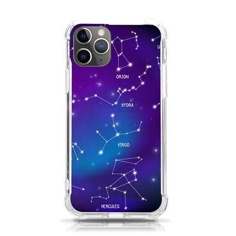 Realistic Night Sky With Constellations iPhone 11 Pro 5.8 Inch TPU UV Print Case from ArtsNow.com Front