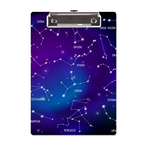 Realistic Night Sky With Constellations A5 Acrylic Clipboard from ArtsNow.com Front