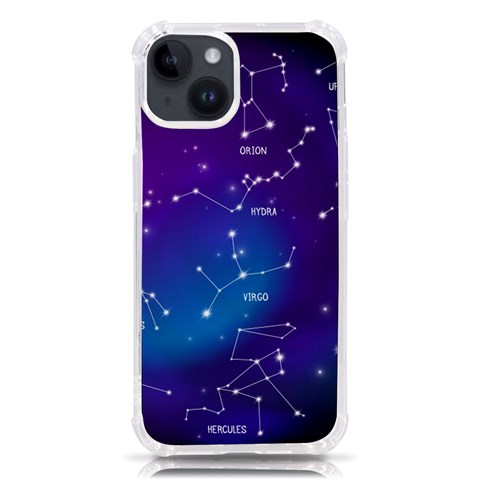 Realistic Night Sky With Constellations iPhone 14 TPU UV Print Case from ArtsNow.com Front