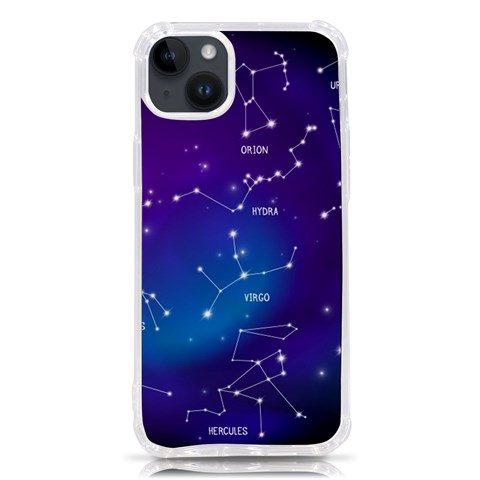 Realistic Night Sky With Constellations iPhone 14 Plus TPU UV Print Case from ArtsNow.com Front