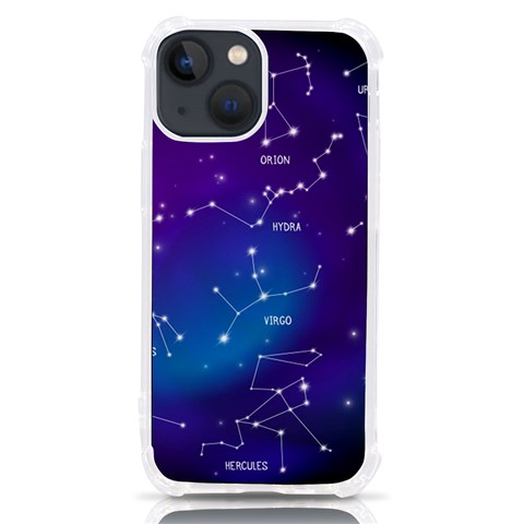 Realistic Night Sky With Constellations iPhone 13 mini TPU UV Print Case from ArtsNow.com Front