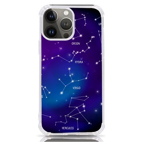 Realistic Night Sky With Constellations iPhone 13 Pro Max TPU UV Print Case from ArtsNow.com Front