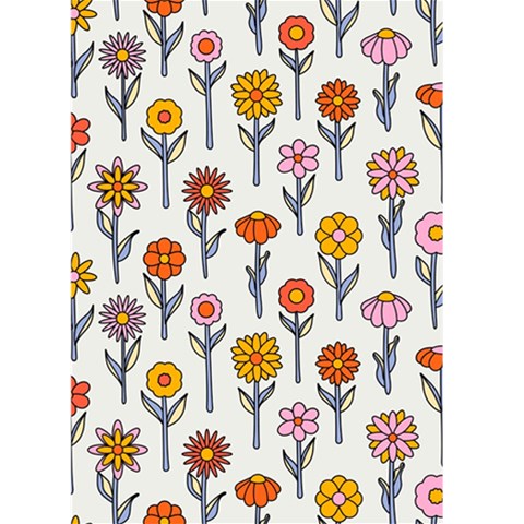 groovy background. blooming flowers in 1970s psychedelic hippie style. Large Greeting Card from ArtsNow.com Front Cover