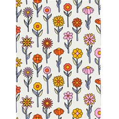 groovy background. blooming flowers in 1970s psychedelic hippie style. Large Greeting Card from ArtsNow.com Front Cover