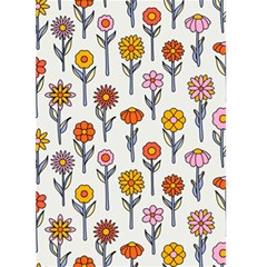 groovy background. blooming flowers in 1970s psychedelic hippie style. Large Greeting Card from ArtsNow.com Front Cover