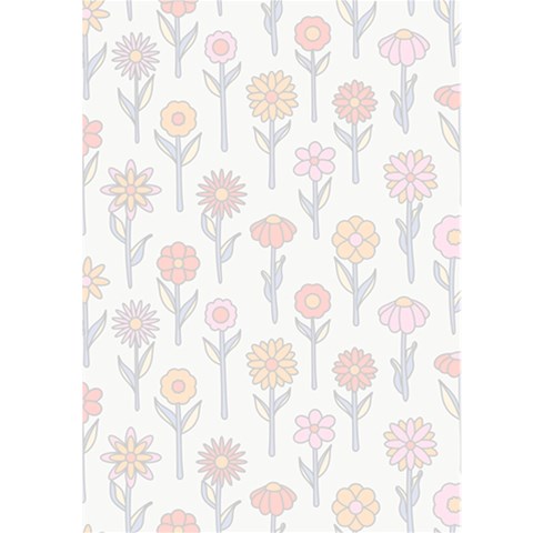 groovy background. blooming flowers in 1970s psychedelic hippie style. Large Greeting Card from ArtsNow.com Front Inside