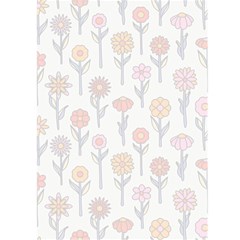 groovy background. blooming flowers in 1970s psychedelic hippie style. Large Greeting Card from ArtsNow.com Front Inside