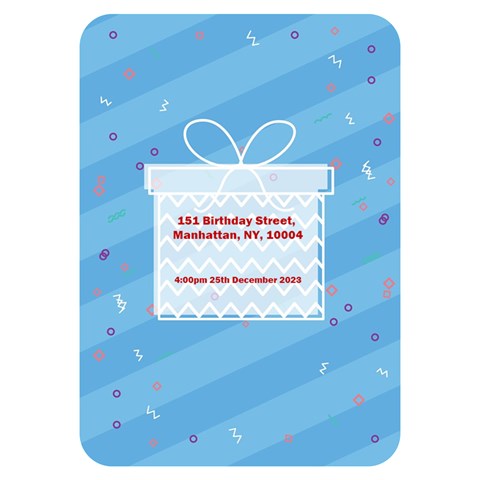 Birthday Invitation Card 5  x 7  (Rounded) from ArtsNow.com Back