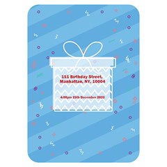 Birthday Invitation Card 5  x 7  (Rounded) from ArtsNow.com Back