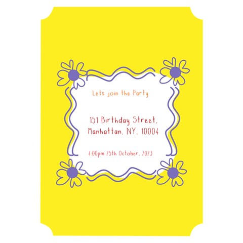 Birthday Invitation Card 5  x 7  (Ticket) from ArtsNow.com Left