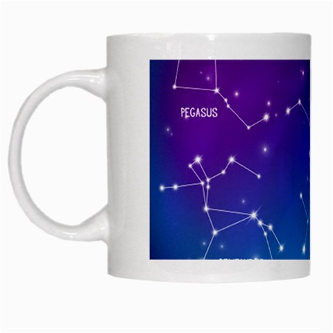 Realistic Night Sky With Constellations White Mug from ArtsNow.com Left