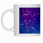Realistic Night Sky With Constellations White Mug