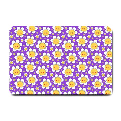 cute smile face chamomile Small Door Mat from ArtsNow.com 24 x16  Door Mat