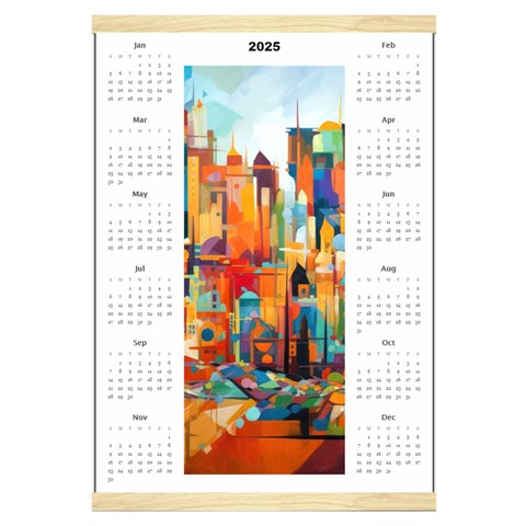 Personalized Calendar Style 5 Canvas Yearly Calendar 16  x 22  from ArtsNow.com Front - Jan 2025
