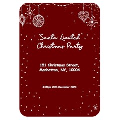 Xmas Invitation Card 5  x 7  (Rounded) from ArtsNow.com Back