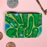 Golf Course Par Golf Course Green Mini Coin Purse