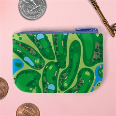 Golf Course Par Golf Course Green Mini Coin Purse from ArtsNow.com Back