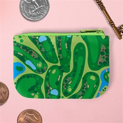 Golf Course Par Golf Course Green Mini Coin Purse from ArtsNow.com Back