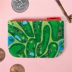 Golf Course Par Golf Course Green Mini Coin Purse from ArtsNow.com Back