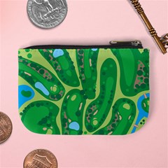 Golf Course Par Golf Course Green Mini Coin Purse from ArtsNow.com Back