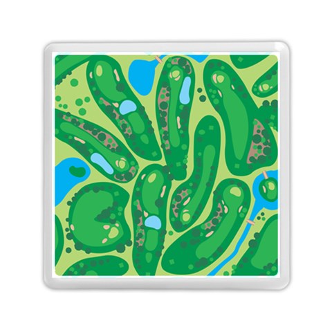 Golf Course Par Golf Course Green Memory Card Reader (Square) from ArtsNow.com Front