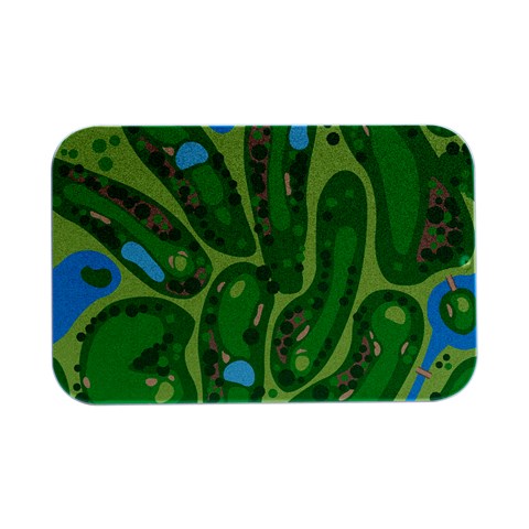 Golf Course Par Golf Course Green Open Lid Metal Box (Silver)   from ArtsNow.com Front