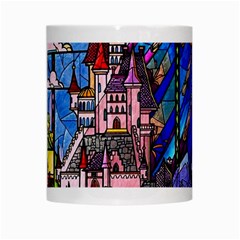 Beauty Stained Glass Castle Building White Mug from ArtsNow.com Center