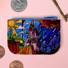 Beauty Stained Glass Castle Building Mini Coin Purse from ArtsNow.com Back