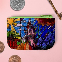 Beauty Stained Glass Castle Building Mini Coin Purse from ArtsNow.com Back
