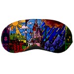 Beauty Stained Glass Castle Building Sleep Mask
