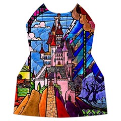Beauty Stained Glass Castle Building Women s Long Sleeve Raglan T Front