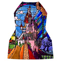 Beauty Stained Glass Castle Building Women s Long Sleeve Raglan T Back