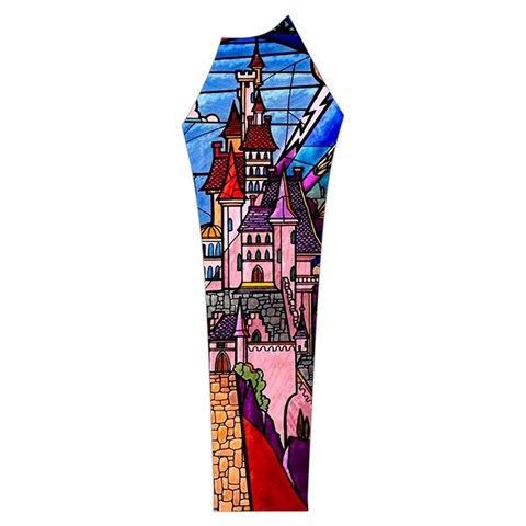 Beauty Stained Glass Castle Building Women s Long Sleeve Raglan T Sleeve Left