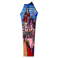 Beauty Stained Glass Castle Building Women s Long Sleeve Raglan T Sleeve Left