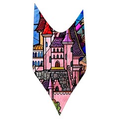 Beauty Stained Glass Castle Building Women s Long Sleeve Raglan T Side Right