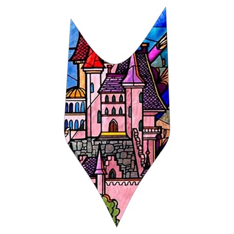 Beauty Stained Glass Castle Building Women s Long Sleeve Raglan T Side Left