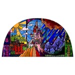 Beauty Stained Glass Castle Building Anti Scalding Pot Cap
