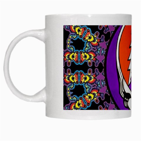 Gratefuldead Grateful Dead Pattern White Mug from ArtsNow.com Left