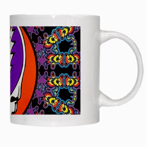 Gratefuldead Grateful Dead Pattern White Mug from ArtsNow.com Right