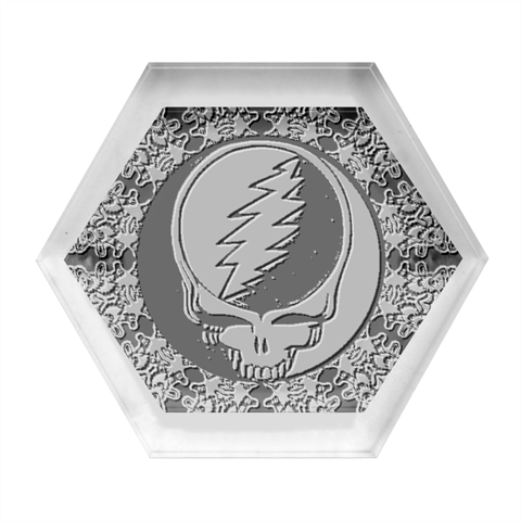 Gratefuldead Grateful Dead Pattern Hexagon Wood Jewelry Box from ArtsNow.com Front