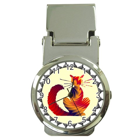 Sitting cat Money Clip Watch from ArtsNow.com Front