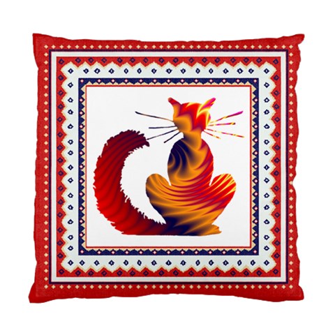 Sitting cat Cushion Case (Two Sides) from ArtsNow.com Back