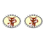 Cute cat Cufflinks (Oval)