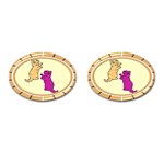 Cute Kittens Cufflinks (Oval)