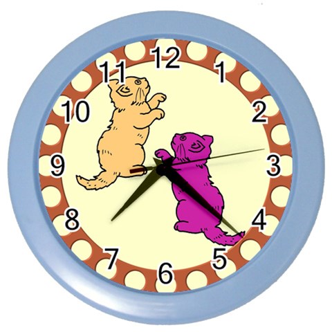 Cute Kittens Color Wall Clock from ArtsNow.com Front