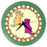 Cute Kittens Color Wall Clock